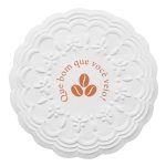 Descanso de papel PERSONALIZADO para copos e xícaras mod. Trevo  - 100 unidades